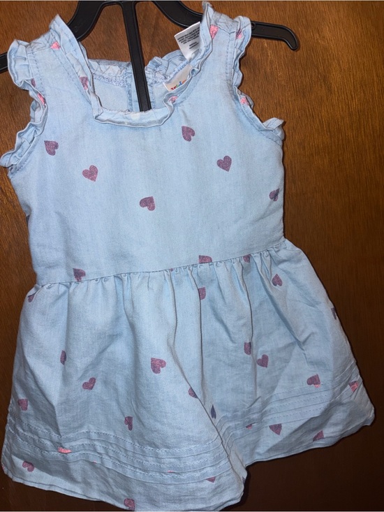 Kidgets Other - Kidgets Light Blue Baby Dress with Pink Heart Accent